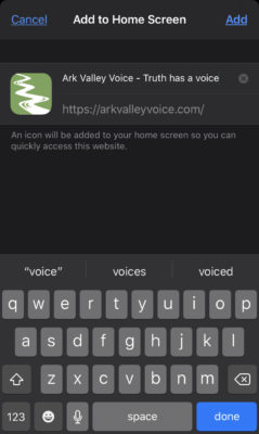 AVV home screen 