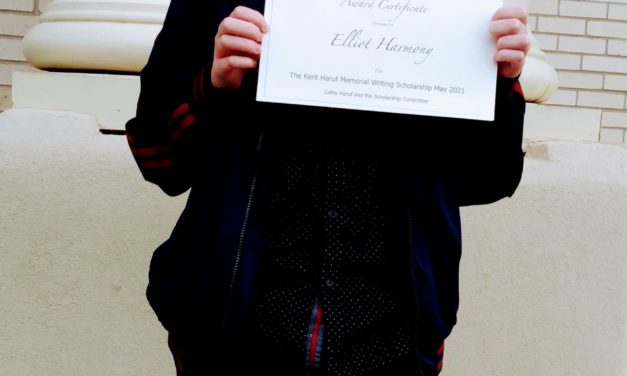 Elliot Hales Receives Runner Up Title for the Kent Haruf Memorial Writing Competition