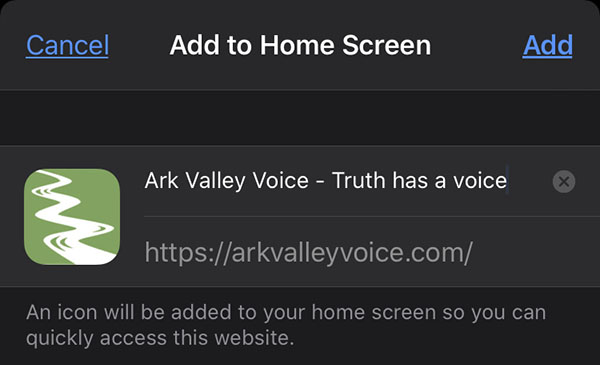 Stay in the Know This Summer with Ark Valley Voice On Your Mobile Home Screen