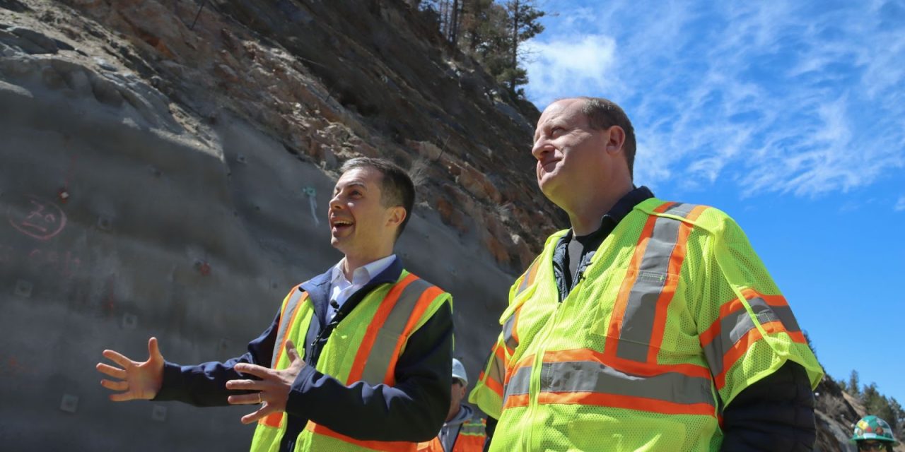 Governor Polis and Transportation Secretary Buttigieg Review Progress on Floyd Hill Section of Interstate